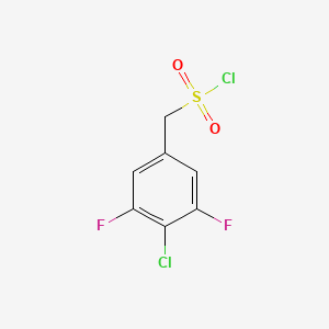 molecular formula C7H4Cl2F2O2S B12929114 (4-Chloro-3,5-difluorophenyl)methanesulfonyl chloride 