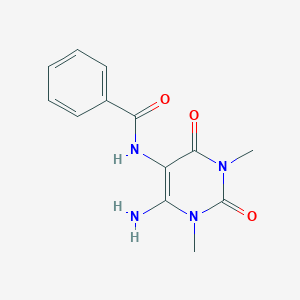 molecular formula C13H14N4O3 B12929125 n-(6-Amino-1,3-dimethyl-2,4-dioxo-1,2,3,4-tetrahydropyrimidin-5-yl)benzamide CAS No. 964-04-5