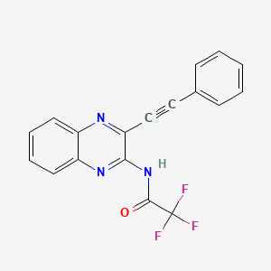 molecular formula C18H10F3N3O B12929161 Acetamide, 2,2,2-trifluoro-N-[3-(phenylethynyl)-2-quinoxalinyl]- CAS No. 676543-67-2