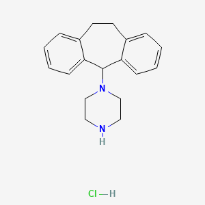 molecular formula C19H23ClN2 B12929179 1-(10,11-Dihydro-5H-dibenzo[a,d][7]annulen-5-yl)piperazine hydrochloride 