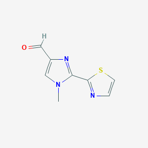 molecular formula C8H7N3OS B12929244 1-Methyl-2-(1,3-thiazol-2-yl)-1H-imidazole-4-carbaldehyde CAS No. 623906-10-5