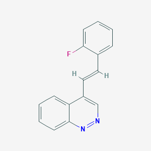 molecular formula C16H11FN2 B12929277 4-(2-Fluorostyryl)cinnoline CAS No. 5387-92-8