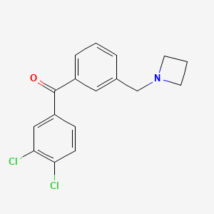 molecular formula C17H15Cl2NO B1292930 3'-氮杂环丁基甲基-3,4-二氯苯甲酮 CAS No. 898772-15-1