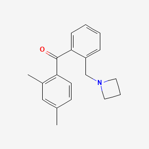 molecular formula C19H21NO B1292931 2'-Azetidinomethyl-2,4-dimethylbenzophenone CAS No. 898754-87-5
