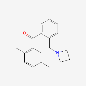 molecular formula C19H21NO B1292932 2'-Azetidinomethyl-2,5-dimethylbenzophenone CAS No. 898754-89-7