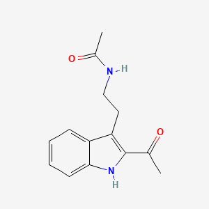 molecular formula C14H16N2O2 B12929323 N-(2-(2-Acetyl-1H-indol-3-yl)ethyl)acetamide CAS No. 61828-60-2