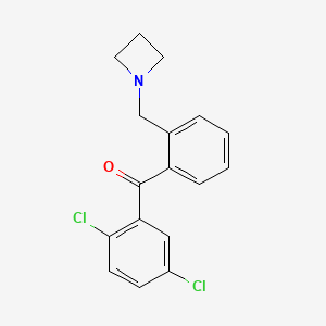 molecular formula C17H15Cl2NO B1292939 2'-氮杂环丁基甲基-2,5-二氯苯甲酮 CAS No. 898755-25-4