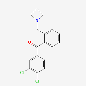 B1292940 2'-Azetidinomethyl-3,4-dichlorobenzophenone CAS No. 898755-27-6