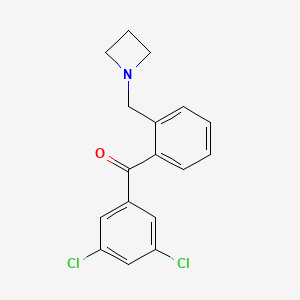 B1292941 2'-Azetidinomethyl-3,5-dichlorobenzophenone CAS No. 898755-29-8