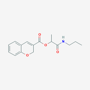 molecular formula C16H19NO4 B12929412 1-Oxo-1-(propylamino)propan-2-yl 2H-chromene-3-carboxylate 