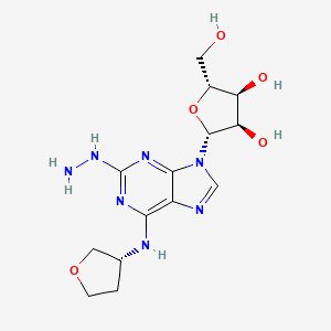 molecular formula C14H21N7O5 B12929413 2-Hydrazinyl-N-[(3R)-oxolan-3-yl]adenosine CAS No. 920974-56-7