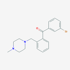 molecular formula C19H21BrN2O B1292947 3'-溴-2-(4-甲基哌嗪甲基)二苯甲酮 CAS No. 898783-01-2
