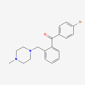 molecular formula C19H21BrN2O B1292948 4'-溴-2-(4-甲基哌嗪甲基)苯甲酮 CAS No. 898783-03-4