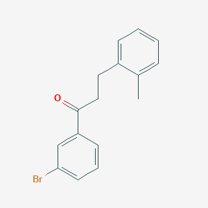 molecular formula C16H15BrO B1292952 3'-溴-3-(2-甲基苯基)丙基苯甲酮 CAS No. 898789-38-3