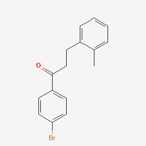 molecular formula C16H15BrO B1292953 4'-溴-3-(2-甲基苯基)丙基苯甲酮 CAS No. 898789-40-7