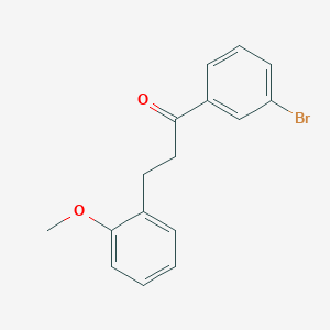 molecular formula C16H15BrO2 B1292957 3'-溴-3-(2-甲氧基苯基)丙酮 CAS No. 898769-85-2