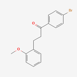 molecular formula C16H15BrO2 B1292958 4'-溴-3-(2-甲氧基苯基)丙基苯甲酮 CAS No. 898769-87-4