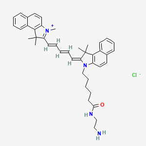 2-(5-(3-(6-((2-Aminoethyl)amino)-6-oxohexyl)-1,1-dimethyl-1H-benzo[e]indol-2(3H)-ylidene)penta-1,3-dien-1-yl)-1,1,3-trimethyl-1H-benzo[e]indol-3-ium chloride