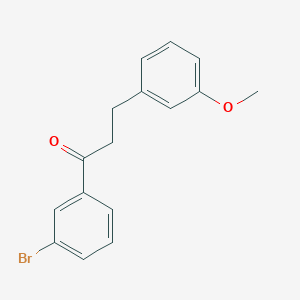 molecular formula C16H15BrO2 B1292959 3'-Bromo-3-(3-methoxyphenyl)propiophenone CAS No. 898774-64-6