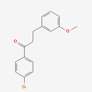 molecular formula C16H15BrO2 B1292960 4'-溴-3-(3-甲氧基苯基)丙酮 CAS No. 898774-66-8