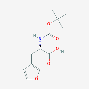 molecular formula C12H17NO5 B12929633 (S)-2-((tert-Butoxycarbonyl)amino)-3-(furan-3-yl)propanoic acid 