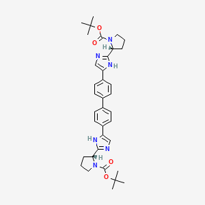 Bis(2-methyl-2-propanyl) (2R,2'R)-2,2'-[4,4'-biphenyldiylbis(1H-imidazole-4,2-diyl)]di(1-pyrrolidinecarboxylate)