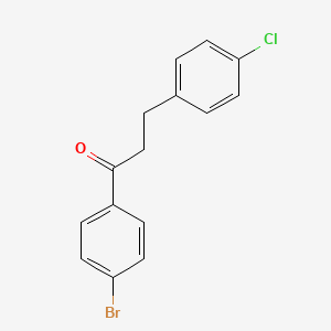 molecular formula C15H12BrClO B1292967 4'-溴-3-(4-氯苯基)丙基苯酮 CAS No. 296271-45-9