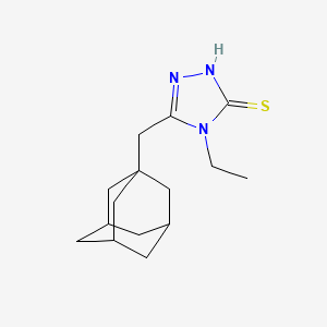 molecular formula C15H23N3S B1292968 5-(1-金刚烷基甲基)-4-乙基-4H-1,2,4-三唑-3-硫醇 CAS No. 861434-34-6