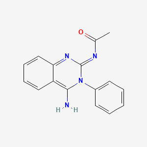 N-(4-Imino-3-phenyl-3,4-dihydroquinazolin-2-yl)acetamide