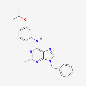 9H-Purin-6-amine, 2-chloro-N-(3-(1-methylethoxy)phenyl)-9-(phenylmethyl)-