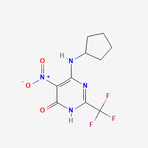 6-(Cyclopentylamino)-5-nitro-2-(trifluoromethyl)pyrimidin-4-ol