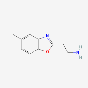 molecular formula C10H12N2O B1292977 2-(5-Methyl-1,3-benzoxazol-2-yl)ethanamine CAS No. 871688-90-3