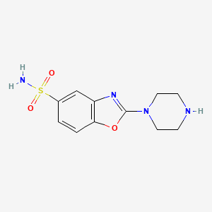 molecular formula C11H14N4O3S B1292978 2-Piperazin-1-yl-1,3-benzoxazole-5-sulfonamide CAS No. 1035840-39-1