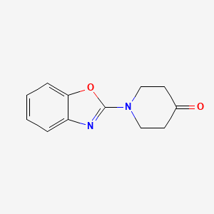 molecular formula C12H12N2O2 B1292980 1-(1,3-Benzoxazol-2-yl)piperidin-4-one CAS No. 1035840-42-6