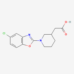 [1-(5-Chloro-1,3-benzoxazol-2-yl)piperidin-3-yl]acetic acid