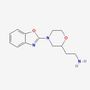 molecular formula C13H17N3O2 B1292982 2-[4-(1,3-Benzoxazol-2-yl)morpholin-2-yl]ethanamine CAS No. 1119450-65-5