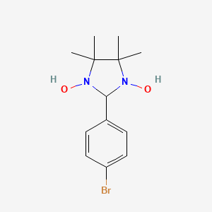 molecular formula C13H19BrN2O2 B12929824 Imidazolidine, 2-(4-bromophenyl)-1,3-dihydroxy-4,4,5,5-tetramethyl- CAS No. 623946-20-3