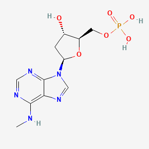 molecular formula C11H16N5O6P B12929827 N6-Methyl-deoxy-adenosine-5'-monophosphate CAS No. 53696-69-8