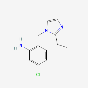 5-Chloro-2-[(2-ethyl-1H-imidazol-1-yl)methyl]aniline