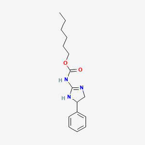 Hexyl (5-phenyl-4,5-dihydro-1H-imidazol-2-yl)carbamate