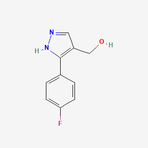 molecular formula C10H9FN2O B1292990 [3-(4-氟苯基)-1H-吡唑-4-基]甲醇 CAS No. 1017783-51-5