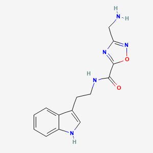 3-(aminomethyl)-N-[2-(1H-indol-3-yl)ethyl]-1,2,4-oxadiazole-5-carboxamide