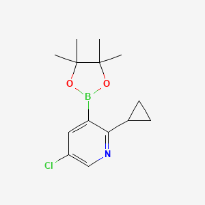 5-Chloro-2-cyclopropyl-3-(4,4,5,5-tetramethyl-1,3,2-dioxaborolan-2-yl)pyridine