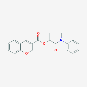 1-(Methyl(phenyl)amino)-1-oxopropan-2-yl 2H-chromene-3-carboxylate