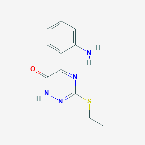 molecular formula C11H12N4OS B1292996 5-(2-aminophenyl)-3-(ethylthio)-1,2,4-triazin-6(1H)-one CAS No. 1119452-05-9