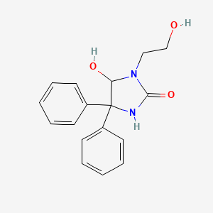 5-Hydroxy-1-(2-hydroxyethyl)-4,4-diphenylimidazolidin-2-one