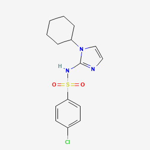 Benzenesulfonamide, 4-chloro-N-(1-cyclohexyl-1H-imidazol-2-yl)-