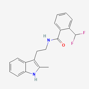 2-(Difluoromethyl)-N-(2-(2-methyl-1H-indol-3-yl)ethyl)benzamide