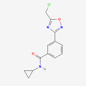 molecular formula C13H12ClN3O2 B1292999 3-[5-(氯甲基)-1,2,4-恶二唑-3-基]-N-环丙基苯甲酰胺 CAS No. 1119452-08-2