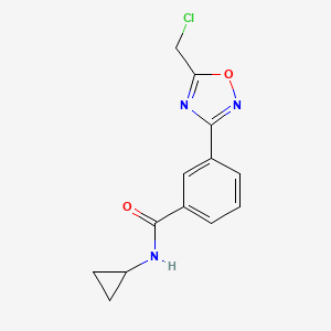 3-[5-(chloromethyl)-1,2,4-oxadiazol-3-yl]-N-cyclopropylbenzamide